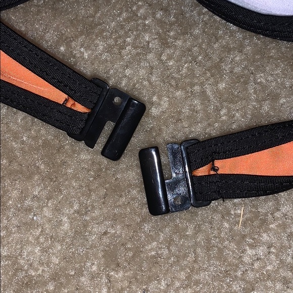 Orange and Black Push Up Bikini Top - Picture 3 of 5